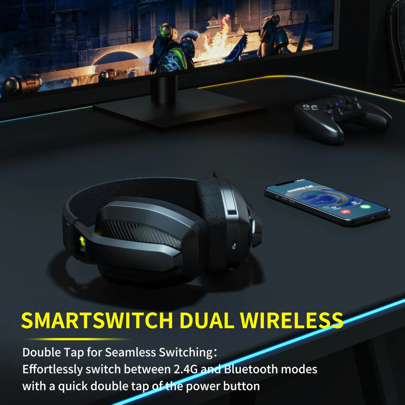 Fone de Ouvido Bluetooth - 2,4 GHz Com microfone para PS4/5 e PC