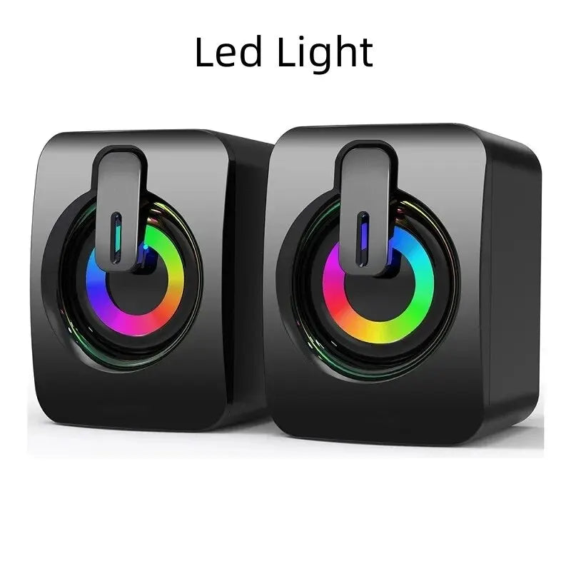 2 Caixas de Som USB Hi-Fi com LED
