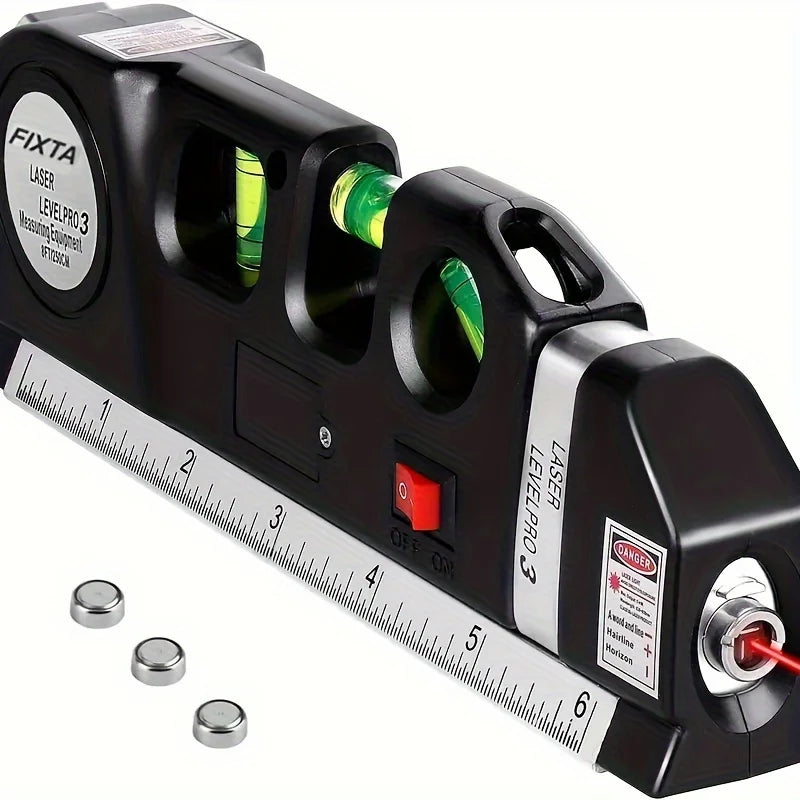Kit Nível a Laser 3 em 1 com Régua de 8 Pés